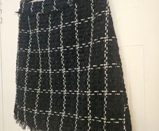 High-waist boucle/tweed Warehouse mini skirt size 8