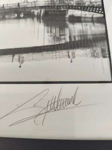 framed Giles Norman official signed photography prints, one of the Ha'penny Bridge from 1988 signed and stamped.