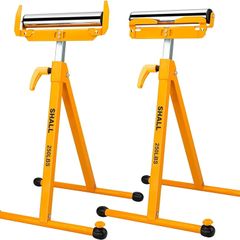 2-Pack Folding Roller Stand - Heavy Duty 250 LBS Load Capacity - 27.8-43'' Adjustable Height - for Table Saw Outfeed Woodworking
