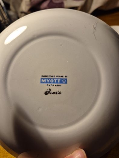 Vintage 321 Myott England Delft Ironstone Rosita