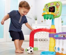 Little Tikes Learn & Play 3-in-1 Sports Zone Center (Basketball, Football, Bowling)