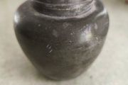 Chainse  tin tea caddy. It is an antique item, possibly from the late 19th or early 20th century.