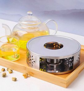 Silver Tea & Coffee Pot Warmer - great gift set + great for aromatherapy too