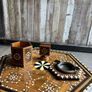 Hexagonal Damascene Fruitwood Tea Table with Mosaic Detailing, 1890s Image 9