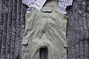 Brand-New Jojo Maman Bebe Dungaree Set with T-Shirt