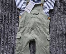 Brand-New Jojo Maman Bebe Dungaree Set with T-Shirt