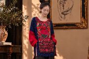 Brand new Designer Sample Oversized Embroidered Knit top