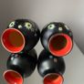2 Black Floral Vase Image 3