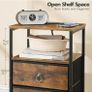 Bedside Table with Charging Station, Side Table with 2 USB Ports and Outlet Image 6