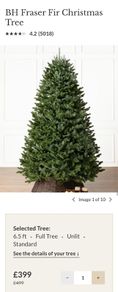 BNIB Balsam Hill BH Fraser Fir 6.5ft Christmas Tree
