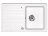 Granite Kitchen Sink Single Basin with Drainer Reversible Cream White
