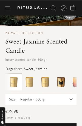 Rituals Candle Sweet Jasmin 360g