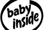 Baby Inside Car sticker