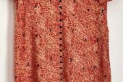 Terracotta, Cream &amp; Black Embroidered Dress by Zara