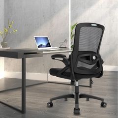 Office Chair Ergonomic Desk Chair, With Adjustable Armrests and Lumbar Support, Height Adjustable, Mesh Computer Chair for Home/Office, Black