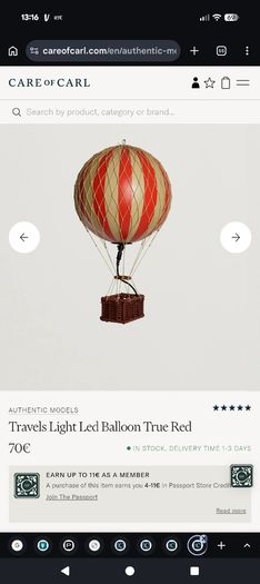 Authentic Models Travels Light LED Balloons x 3