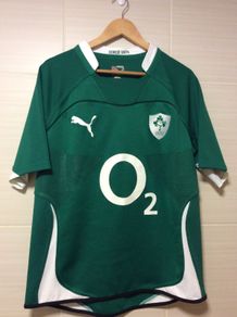 Ireland Rugby Jersey. Season 2009-2011. Official Puma IRFU Home Jersey. Authentic Original From 2009. Not A Modern Day Remake.