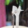 Italian Sterling Silver 925 Square Stud Drop Tassel Earrings 2.5g Image 3