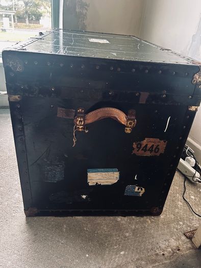 Vintage Holland America Line Steamer Trunk 1960s - 98cm