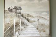 Large Framed Coastal Canvas Art
