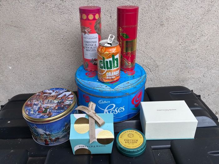 Collection sweet tins and boxes