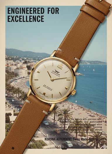 25 Jewel Automatic Korona 1960s Men's Watch