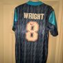 Arsenal 1994/95 Retro Away Shirt - Blue Lightning. Ian Wright 8. Men's M/L. Image 2