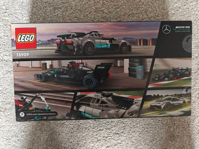 Lego Speed Champions Mercedes-AMG F1 W12E E Performance and Mercedes-AMG Project One 76909