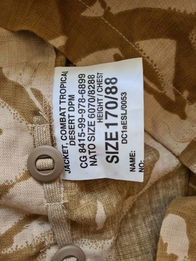 Jacket Shirt long sleeve combat camo tropical desert army hunting fishing