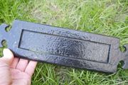 Black Antique  Letter Plate, Malleable Gothic Letter Plate