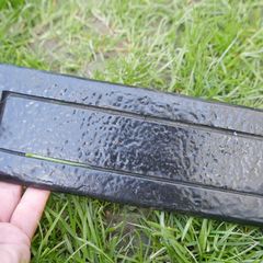 Black Antique  Letter Plate, Malleable Gothic Letter Plate