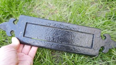 Black Antique  Letter Plate, Malleable Gothic Letter Plate