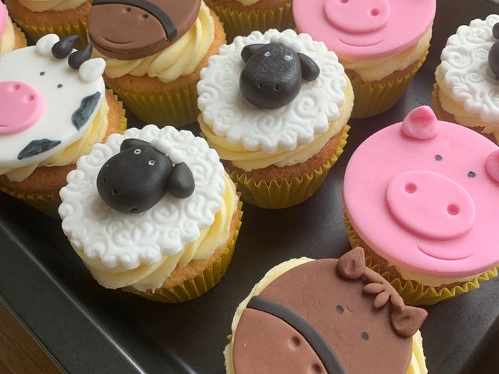 cupcake toppers farm animals ladybugs