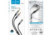 Hoco UPA21 Nylon Braid AUX Audio Cable Female to 2 x 3.5mm Male
