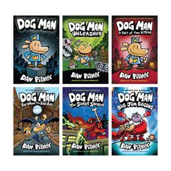 Children's Books - 5 Brand New Dog Man Paperback Books - Great Gift - 1 Used Condition