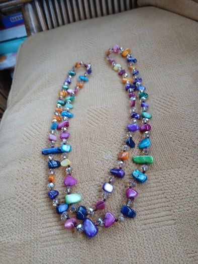 Murano Multicolour Beads. Multicoloured. 22" length.