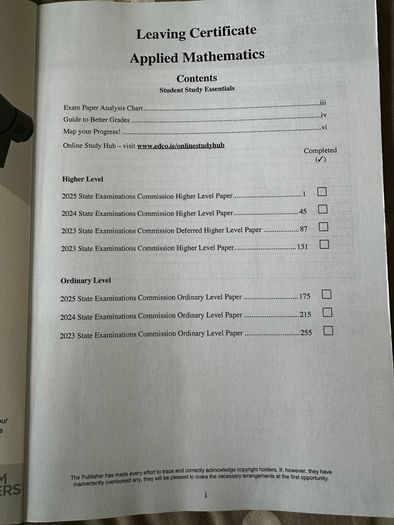 Leaving Cert Applied Maths EDCO Exam Papers (2026 Edition)