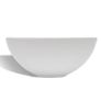 Bathroom Basin with Mixer Tap Ceramic Round White Image 3