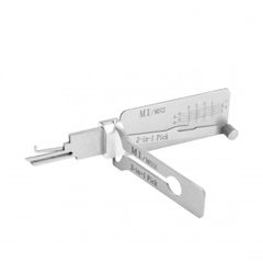 2 in 1  Key Decoder Stainless Steel For Key Picking Hook Tool M1/MS2