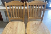 As New - 2 x Very Solid Wooden Kitchen Dining Chairs - Can Deliver