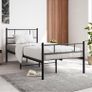 3ft Single Bed Frame with Headboard,Solid Slatted Bed Base Image 3
