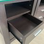 Walnut  bedside lockers x 2 Image 4