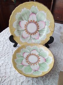 Tuscan "Lotus Flower" plate& saucer