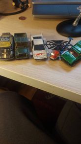 Corgi Juniors Lotus Esprit,  Land-rover Spiderman helicopter (Playworn)