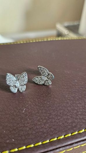 NEW - Silver butterfly necklace and stud earrings
