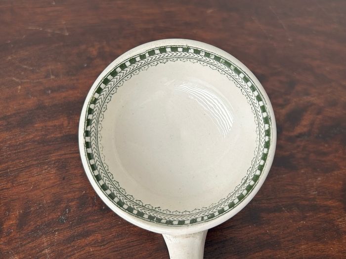 Antique Ironstone Pottery Serving Ladle