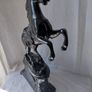 Antique French ornate Horse statue clock quartz movement Image 4