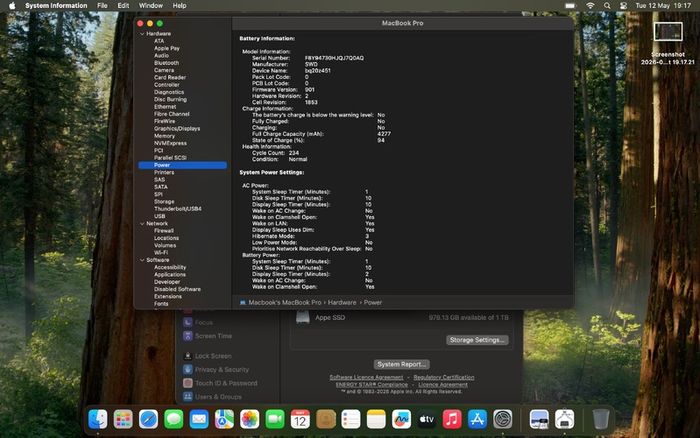 MacBook Pro 13 (2019) Intel i7/16GB /1TB SSD