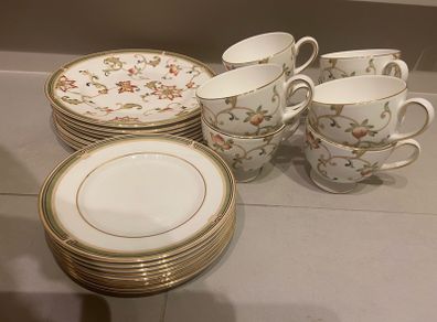 Wedgwood tea set plates and cups Oberon Bone China fine porcelain set New dessert plates tea cups