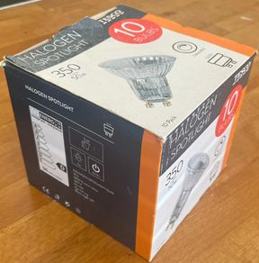 (Move out sell-see my other low priced ads) Tesco Halogen Spotlight GU10 Bulbs 50W Pack of 10